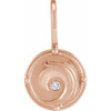 14K Rose .015 CT Natural Diamond Water Element Charm/Pendant
