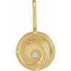 14K Yellow .015 CT Natural Diamond Water Element Charm/Pendant
