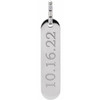 Platinum .05 CTW Natural Diamond Engravable Bar Pendant