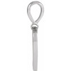 Platinum .01 CT Natural Diamond Engravable Heart Pendant