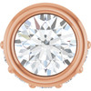 14K Rose 1/4 CTW Natural Diamond Hidden Halo Pendant 
