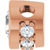 14K Rose 1/4 CTW Natural Diamond Hidden Halo Pendant 