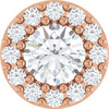 14K Rose 1/3 CTW Natural Diamond Halo-Style Pendant