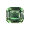 2.00 Carat Green Sapphire Gem, Cushion Shape, 7.6 x 6.7 mm