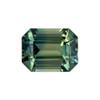 1.35 Carat No Heat Green Sapphire Gem, Octagon Cut, 6.8 x 5.2 mm