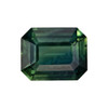 1.68 Carat Green Sapphire Gem, Octagon Cut, 7.7 x 6.1 mm