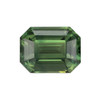 2.01 Carat Green Sapphire Gem, Octagon Cut, 7.5 x 5.7 mm