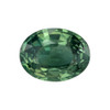 1.35 Carat Green Sapphire Gem, Oval Shape, 7.9 x 6 mm