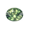 1.52 Carat Green Sapphire Gem, Oval Shape, 7.5 x 5.9 mm