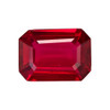 1.44 Carat Premium Ruby Octagon Cut Loose Stone with Superior Cut and Vivid Red Color CD Report - $12,399
