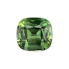 1.26 Carat Vivid Medium Open Green Sapphire Cushion Cut Gemstone, 6.3 x 6 mm