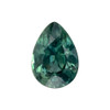 1.14 Carat Vivid Medium Blue Green Sapphire Pear Cut Gemstone, 7.6 x 5.5 mm