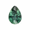 1.2 Carat Vivid Medium Blue Green Sapphire Pear Cut Gemstone, 7.6 x 5.4 mm