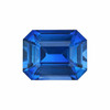 1.51 Carat Natural Blue Sapphire Emerald Cut with Vivid Blue Color for Fine Jewelry - $2,857