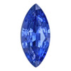 2.56 Carat Collector Quality Blue Sapphire Marquise Cut, Brilliant Vivid Blue - $5,504