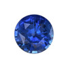 1.66 Carat Collector Quality Blue Sapphire Round Cut, Brilliant Vivid Blue - $4,283