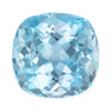 Vivid Sky Blue Aquamarine Gem, 4.12 Carat, Cushion Cut 10 x 9.9 mm | $3,898
