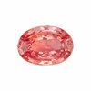 1.26 Carat Vivid Pink Orange Padradscha Sapphire Gem, Oval Shape, 7.64 x 5.41 x 3.55 mm, GIA Cert