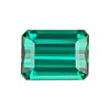 1.6 Carat Vivid Teal Blue Green Tourmaline Gemstone, Octagon Cut, 7.8 x 5.8 mm