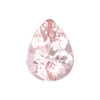 1.04 Carat Vivid Light Pure Pink Peach Morganite Gemstone, Pear Shape, 7.9 x 6 mm