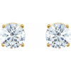 14 Karat Yellow Gold 2 Carat Weight Diamond Earrings