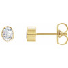 14K Yellow 1/5 CTW Lab-Grown Diamond Bezel-Set Earrings