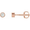 14K Rose 1/8 CTW Lab-Grown Diamond Micro Bezel-Set Earrings