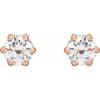 14K Rose 1/4 CTW Natural Diamond Stud Earrings.