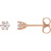 14K Rose 1/4 CTW Natural Diamond Stud Earrings...