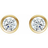 14K Yellow 1/5 CTW Natural Diamond Bezel-Set Earring