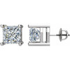 14 Karat White Gold 2 Carat Diamond Earrings.