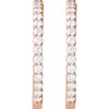 14K Rose 5 CTW Lab-Grown Diamond Inside-Outside Hinged 37.8 mm Hoop Earrings