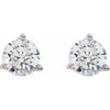 14 Karat White Gold 0.25 Carat Diamond Stud Earrings.