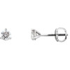 Platinum 0.33 Carat Diamond Earrings.
