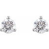Platinum 0.33 Carat Diamond Earrings.