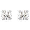 White Diamond Earrings in 14 Karat White Gold 1/3 Carat Diamond Stud Earrings