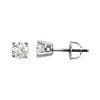 White Diamond Earrings in 14 Karat White Gold 3/4 Carat Diamond Stud Earrings