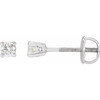 White Diamond Earrings in 14 Karat White Gold 1/5 Carat Diamond Stud Earrings