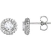 Genuine 14 Karat White Gold Gold 0.75 Carat Diamond Earrings. |$2197