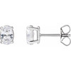 14K White 1 CTW Lab-Grown Diamond Stud Earrings
