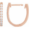 14K Rose 1/3 CTW Lab-Grown Diamond Hoop Earrings