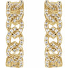 14K Yellow 1/2 CTW Lab-Grown Diamond Hoop Earrings