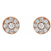 Shop 14 Karat Rose Gold 0.50 Carat Diamond Earrings.