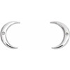 Sterling Silver .005 CTW Natural Diamond Crescent Earrings