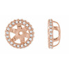 14 Karat Rose Gold 0.25 Carat Diamond Earring Jackets