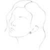 White Diamond Earrings in 14 Karat Yellow Gold 1 Carat Diamond Earrings.