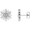 Natural Diamond Earrings in Sterling Silver 1 Carat Diamond Earrings