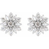 Natural Diamond Earrings in Sterling Silver 1 Carat Diamond Earrings