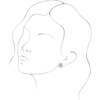 White Diamond Earrings in 14 Karat Rose Gold 1 Carat Diamond Earrings.