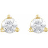 14K Yellow 1/10 CT Natural Diamond Press Fit Back Stud Earring